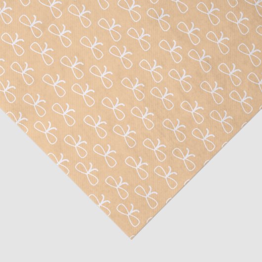 Modern Bow Pattern Pastel Orange Tissue Paper 薄葉紙 (詳細)