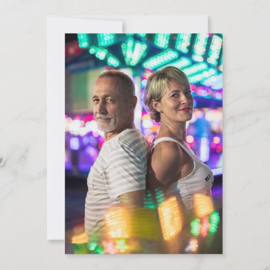 Modern Bowling Alley Engagement Rehearsal Dinner 招待状 (裏面)