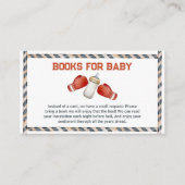 Modern Boxing Little Champion Books Baby Shower  エンクロージャーカード (正面)