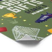 Modern Boys Soccer ball Cards & Gifts Poster ポスター (角)