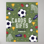 Modern Boys Soccer ball Cards & Gifts Poster ポスター (正面)