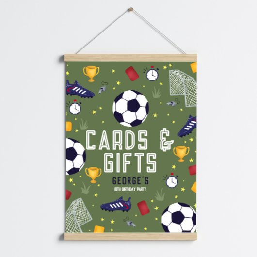 Modern Boys Soccer ball Cards & Gifts Poster ポスター