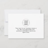 Modern Branded Business Thank You ノートカード (裏面)