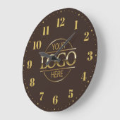 Modern Branded Company Business Logo Promotional ラージ壁時計 (傾斜)