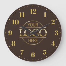 Modern Branded Company Business Logo Promotional ラージ壁時計