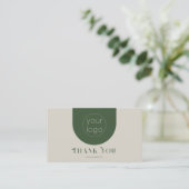 Modern Branding Thank You Card Sage Green 名刺 (スタンド正面)