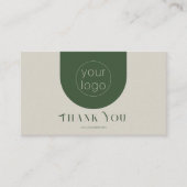Modern Branding Thank You Card Sage Green 名刺 (正面)