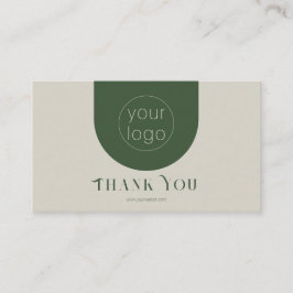 Modern Branding Thank You Card Sage Green 名刺