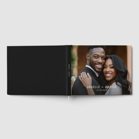 Modern Bride Groom Wedding Guest Book ゲストブック (全面)