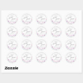 Modern Bride Shower Square Sticker ラウンドシール (シート)