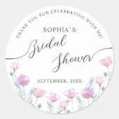 Modern Bride Shower Square Sticker ラウンドシール (正面)