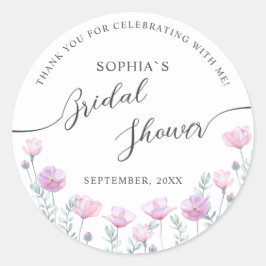 Modern Bride Shower Square Sticker  ラウンドシール