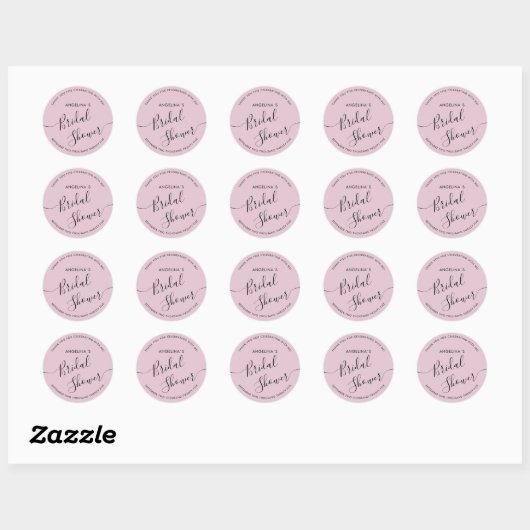 Modern Bride Shower Square Sticker  ラウンドシール (シート)