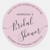 Modern Bride Shower Square Sticker  ラウンドシール (正面)