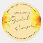 Modern Bride Shower Square Sticker  ラウンドシール (正面)
