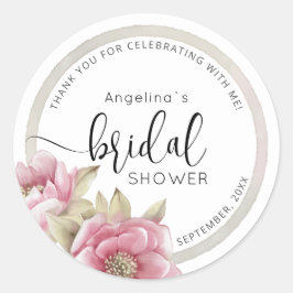 Modern Bride Shower Sticker  ラウンドシール