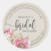 Modern Bride Shower Sticker  ラウンドシール (正面)