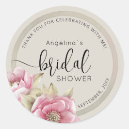 Modern Bride Shower Sticker  ラウンドシール