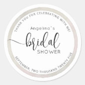 Modern Bride Shower Sticker  ラウンドシール (正面)