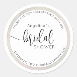 Modern Bride Shower Sticker  ラウンドシール