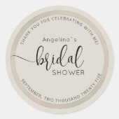 Modern Bride Shower Sticker  ラウンドシール (正面)