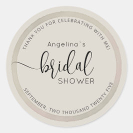 Modern Bride Shower Sticker  ラウンドシール