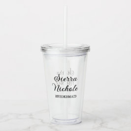 Modern Bridesmaid Bridal Party Gifts アクリルタンブラー