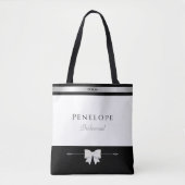 Modern Bridesmaid Gift | Luxury Typography Tote トートバッグ (正面)