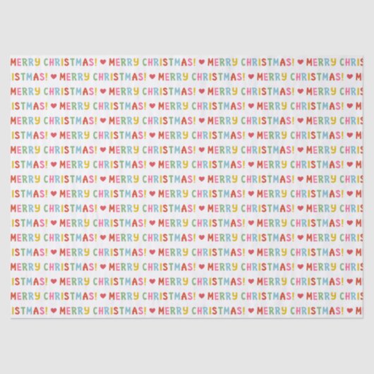 Modern Bright Colorful Merry Christmas 薄葉紙 (正面)