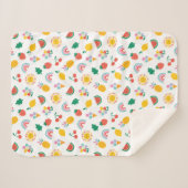 Modern Bright Colourful Smiling Suns and Rainbows  シェルパブランケット (正面(横))