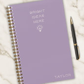 Modern Bright Ideas Personalized Name Lavender  ノートブック