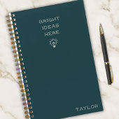Modern Bright Ideas Personalized Name Stylish ノートブック