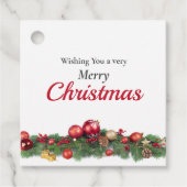 Modern Bright Ornaments To From Christmas Holiday フェイバータグ (正面)