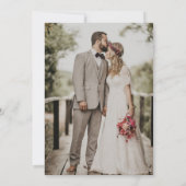 Modern Bright Pink Floral Wedding Save The Date (裏面)