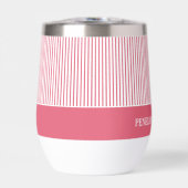 Modern Bright Pink Striped Wedding (正面)