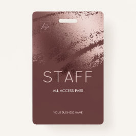 Modern Bronze Business Logo Staff ID バッジ