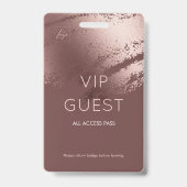 Modern Bronze Business Logo VIP Guest バッジ (裏面)