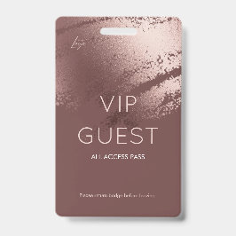 Modern Bronze Business Logo VIP Guest バッジ