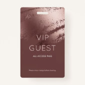 Modern Bronze Business Logo VIP Guest バッジ (裏面)
