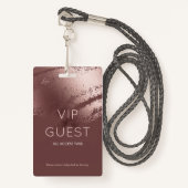 Modern Bronze Business Logo VIP Guest バッジ (正面ランヤード)