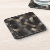 Modern Bronze Flow Coasters – Luxury Table Decor コースター (左側)