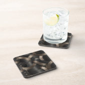 Modern Bronze Flow Coasters – Luxury Table Decor コースター (右側)