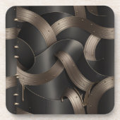 Modern Bronze Flow Coasters – Luxury Table Decor コースター (正面)