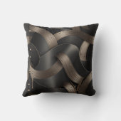 Modern Bronze Flow Luxury Masculine Accent クッション (裏面)