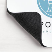 Modern Broom Logo Blue Cleaning Service マウスパッド (コーナー)
