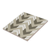 Modern Brown, Beige, White Chevron Pattern タイル (側面)