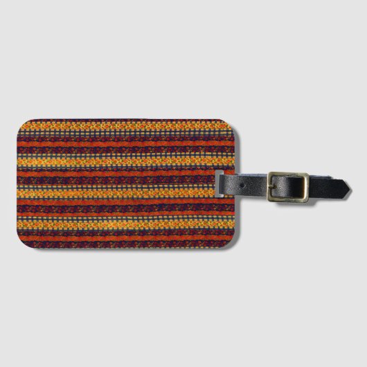 Modern Brown Boho  ラゲッジタグ (正面横)