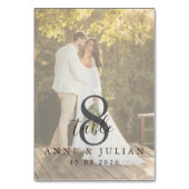 Modern  Brown Daytime Wedding Table Seating Chart  テーブルナンバー (裏面)