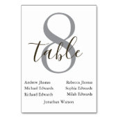 Modern  Brown Daytime Wedding Table Seating Chart  テーブルナンバー (正面)