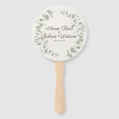 Modern Brown eucalyptus leaves Program Hand Fan ハンドファン (正面)